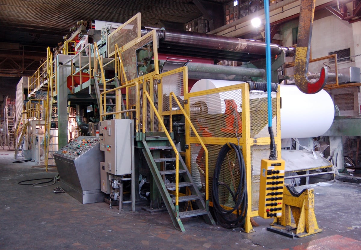 Paper mill wet-end Fourdrinier machine