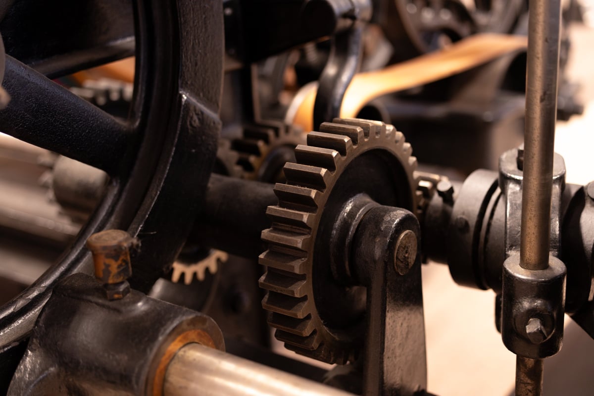 Old machine gears