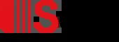 IRS logo with red and blue letters on white and black background